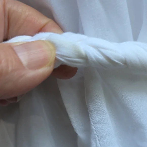 NEW $428 RHODE ELLA FLOWY MINI DRESS IN WHITE#4 SIZE S - Picture 6 of 11